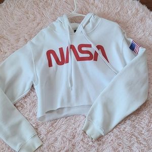 Forever 21 Nasa Crop Hoodie